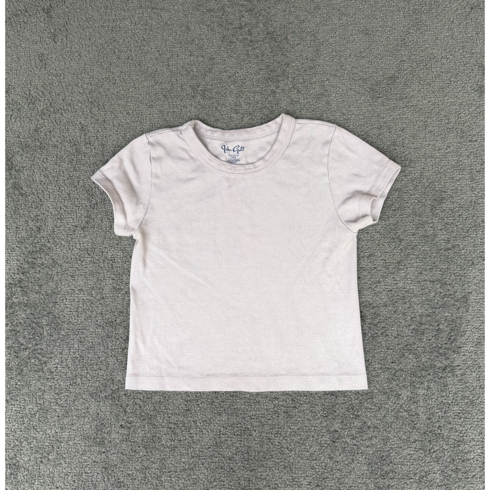 John Galt Brandy Melville Lavender Cotton Baby Tee Short Sleeve Cropped Top OS